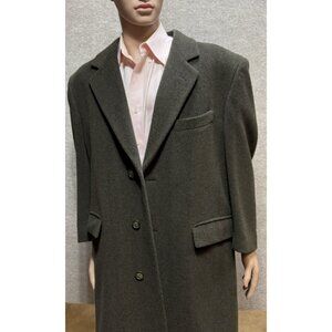 Men's Wool Coat Overcoat Jacket 3/4 Long Italian Made Torneo Peaky Blinders Warm
